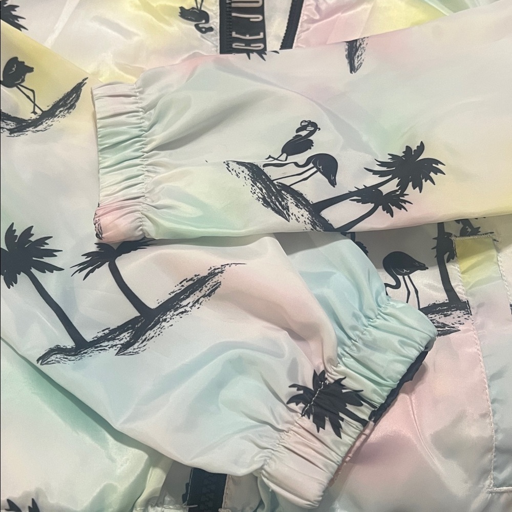 Justice windbreaker, flamingos, pastel and Pink - Picture 5 of 9